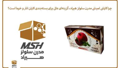 چرا کارتنی لمینتی مدرن سلولز هیراد، گزینه‌ای عالی برای بسته‌بندی کارتن انار و خرما است؟